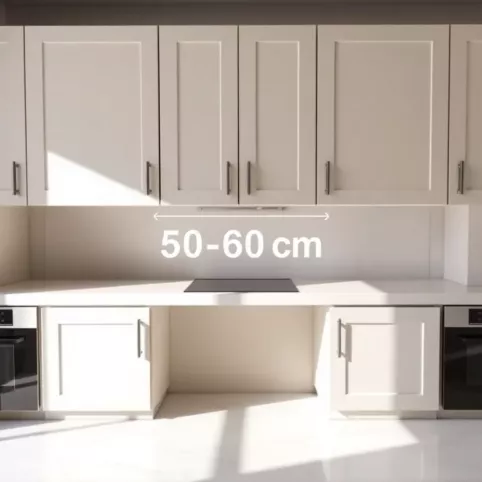 Jaka odległość między szafkami dolnymi górnymi w kuchni