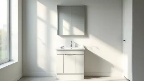 Na jakiej wysokości szafka z lustrem nad umywalką