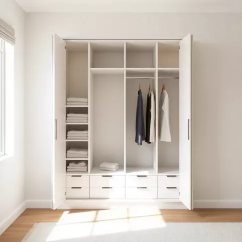 Płytka szafa do sypialni