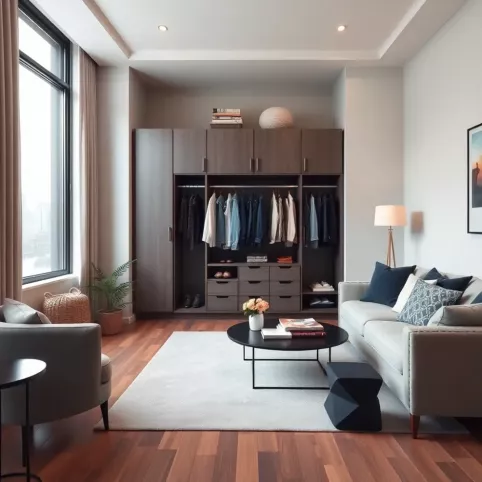 Salon z szafą inspiracje